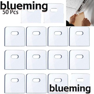 Blueming2 แถบกาว PVC แนวตั้ง ใช้ง่าย แบบเปลี่ยน สําหรับซ่อมแซมผ้าม่าน 50 ชิ้น