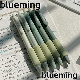 Blueming2 ปากกาลูกลื่น หมึกเจล 0.5 มม. สีดํา เรียบง่าย สําหรับนักเรียน 5 ชิ้น