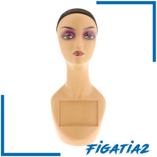 [Figatia2] หัวหุ่นผู้หญิง พร้อมหมวกตาข่าย ความสูง 48 ซม. แบบพกพา สําหรับตั้งโชว์หมวกตัดผม