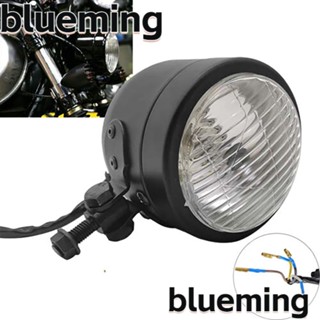 Blueming2 ชุดไฟหน้ารถจักรยานยนต์ 12V 35W โลหะ ทรงกลม สีดําด้าน 4.3 นิ้ว