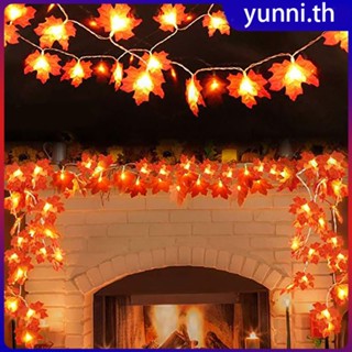 5 ประเภท 1.5m 10led Maple Leaf ไฟ LED String ประดิษฐ์ฤดูใบไม้ร่วงใบ LED String Garland Home PARTY DIY ฮาโลวีนตกแต่ง Yunni