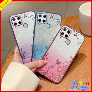 เคส Realme C12 HYB ดอกไม้ ผีเสื้อ เคสโทรศัพท์ ป้องกัน