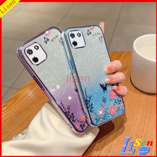 เคส Realme C11 HYB ดอกไม้ ผีเสื้อ เคสโทรศัพท์ ป้องกัน