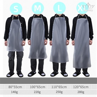 【FUNWD】Apron Industrial Kitchen PVC Plastic Smooth Stain-resistant Transparent