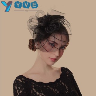 Yve Fascinators หมวกแต่งงาน ที่คาดผม ขนนก Fedoras