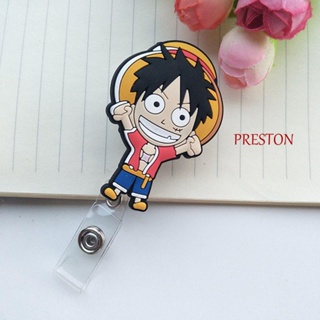 Preston ป้ายชื่อ ซิลิโคน ลายการ์ตูนแมว ปิกาจู แบบยืดหดได้ สําหรับหมอ และโตโตโร่