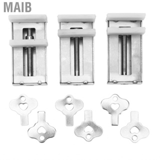 Maib 3 X Sliding Door Window Lock Stainless Steel  Theft Push Pull Stopper