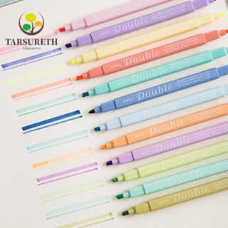 Tarsureth ปากกามาร์กเกอร์ไฮไลท์ พลาสติก แห้งเร็ว 12 สี สําหรับบ้าน