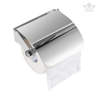 【FUNWD】Wall Mounted Silver Space Saving Toilet Roll Holder Tissue Roll Holder