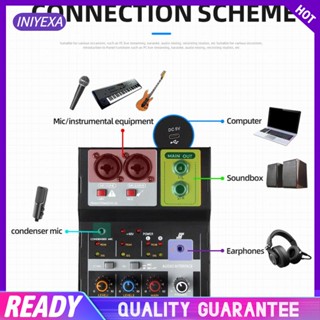 [Iniyexa] เครื่องผสมเสียงดิจิทัล พร้อม 16 Bit ความละเอียดเสียง 48KHz เชื่อมต่อง่าย 2 ช่อง สําหรับ Podcasting KTV