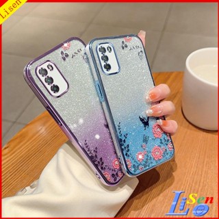 เคส Poco M3 HYB ดอกไม้ ผีเสื้อ เคสโทรศัพท์ ป้องกัน