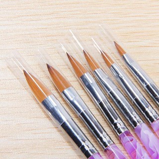 [AsiyyMY] แปรงปากกาอะคริลิค สําหรับตกแต่งเล็บ 6 ชิ้น