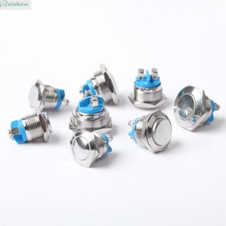 สวิตช์ปุ่มกด 12-24V 1A 1NO ขั้วสกรูทองเหลือง ชุบนิกเกิล ป้องกันสนิม