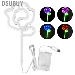 Dsubuy Neon Lights Rose Flower Style Valentine s Day Proposal Wedding Decorative