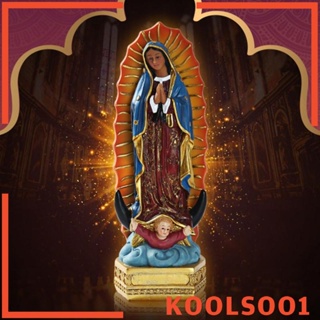 [Koolsoo1] ฟิกเกอร์ Mary Religious Figurine, Great Attention to Color and Detail, with Little Angel Feet