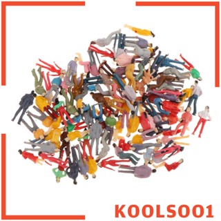 [Koolsoo1] ฟิกเกอร์คนเพ้นท์สี ขนาดเล็ก สําหรับรถไฟ 1:50 100 ชิ้น