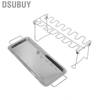 Dsubuy Chicken Wing Leg Rack Stainless Steel Foldable BBQ Portable Grill EM