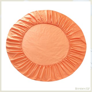 [Freneci2] ผ้าปูที่นอน ผ้าฝ้ายแท้ ทรงกลม ขนาด 200x200 ซม. สีขาว