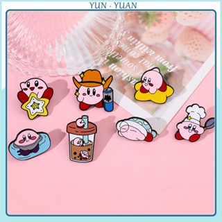 [Yunyuan] เข็มกลัดโลหะ รูปการ์ตูน Star Kirby น่ารัก สําหรับเชฟ ชานม หมวก