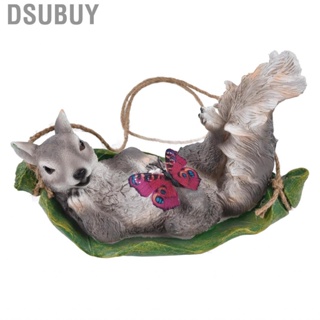 Dsubuy Leaf Swing Squirrel Pendant Resin For Living Room