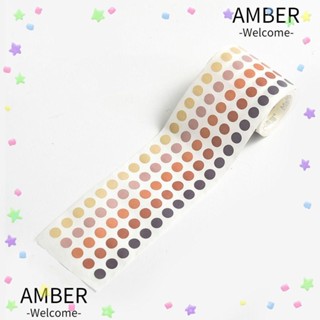 Amber สติกเกอร์ฉลาก ลายจุด ขนาดเล็ก หลากสี ทรงกลม 8 มม. มีกาวในตัว สําหรับสํานักงาน 1250 ชิ้น