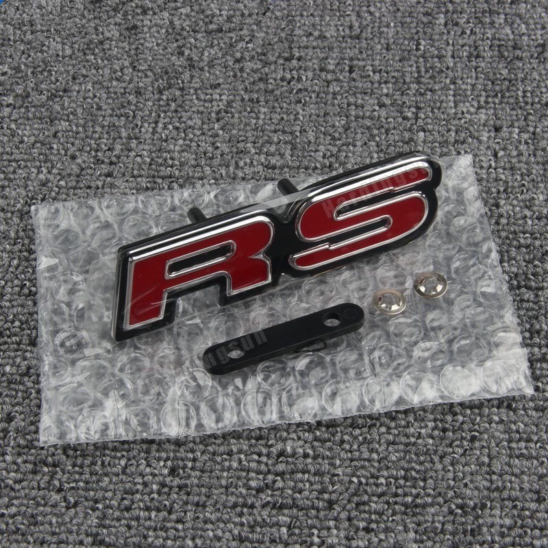 New FIT JAZZ GK5 Civic Red Metal RS Logo Front Grille Emblem