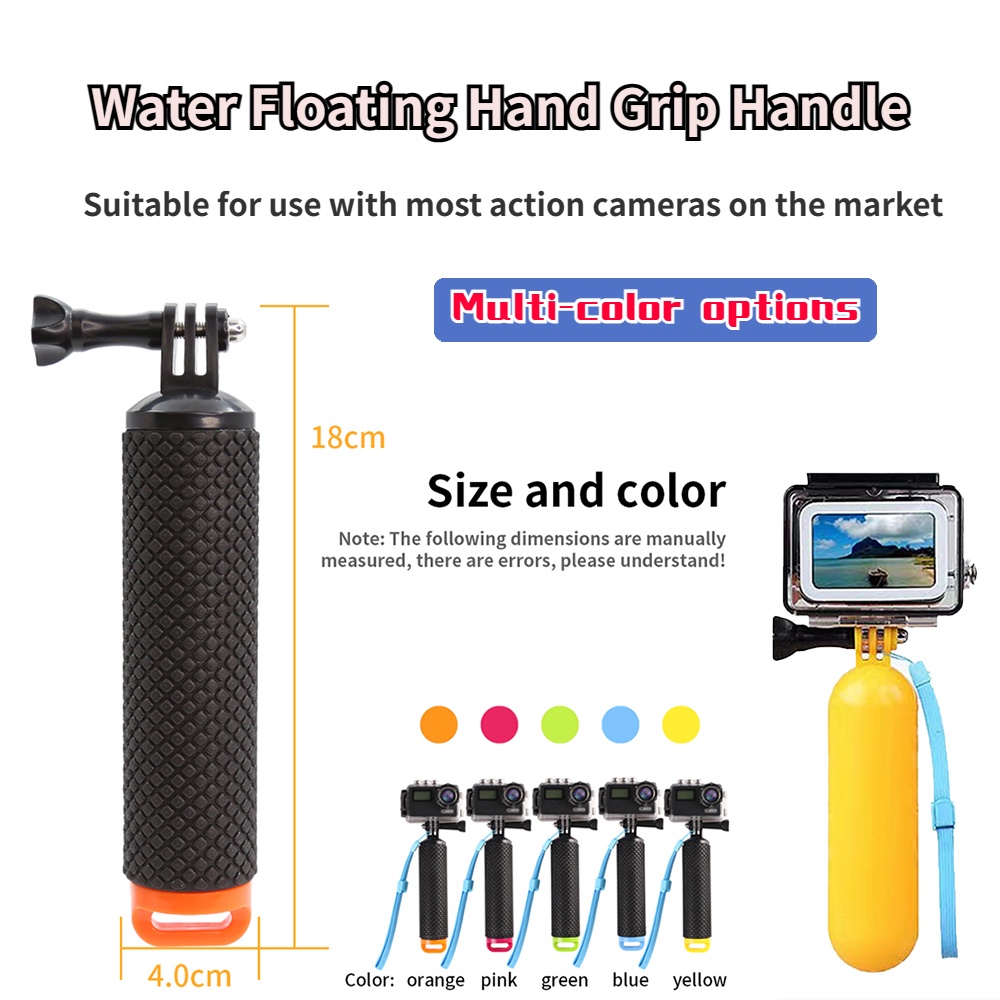 อุปกรณ์เสริมกล้อง มือจับลอยน้ํา สําหรับ Gopro Hero 11 10 9 8 7 Yi 4K Insta360