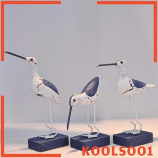 [Koolsoo1] นกนางนวลไม้ ขนาด 11x4 x 13.5 ซม. 8x4 x 11 ซม. 7.5x4 x 15 ซม. สําหรับตกแต่งบ้าน ออฟฟิศ 3 ชิ้น