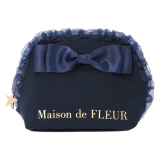 【 Maison De FLEUR 】กระเป๋าคลัทช์ ทรงโค้ง แต่งลูกไม้ หรูหรา แฟชั่นฤดูร้อน สไตล์ญี่ปุ่น