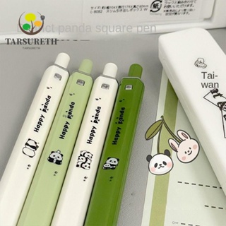 Tarsureth ปากกาพลาสติก 0.5 มม. ลายแพนด้าน่ารัก หมึกสีดํา สําหรับนักเรียนผู้ชาย 4 ชิ้น