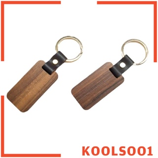 [Koolsoo1] พวงกุญแจไม้ ทรงสี่เหลี่ยมผืนผ้า DIY สําหรับตกแต่ง 10 ชิ้น