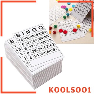 [Koolsoo1] การ์ดเกม BINGO 60 หน้า 60 ใบ อ่านง่าย ใช้แล้วทิ้ง 60 แผ่น