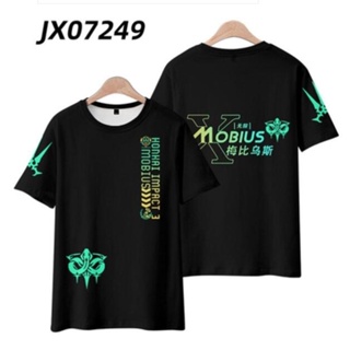 เสื้อยืดลําลอง แขนสั้น คอกลม พิมพ์ลายเกม Honkai Impact Mobius 3 มิติ โอเวอร์ไซซ์ แฟชั่นสําหรับเด็กผู้ชาย และเด็กผู้หญิง