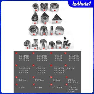 [Lzdhuiz1] อุปกรณ์ตัดดินโพลิเมอร์ สเตนเลส 33 ชิ้น สําหรับห้องครัว