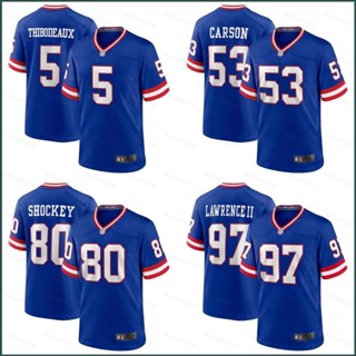 Sy3 NFL เสื้อยืดลําลอง แขนสั้น คอกลม พิมพ์ลาย New York Giants Game Jersey Lawrence Shockey Carson Thibodeaux สไตล์คลาสสิก พลัสไซซ์ YS3