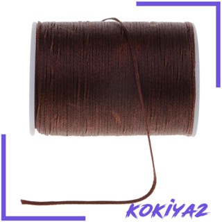 [Kokiya2] ด้ายเย็บผ้า แบบแบน 0.8 มม. สีแดง สําหรับเย็บหนัง งานฝีมือ