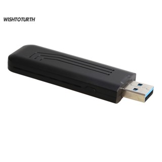 ☼Wt อะแดปเตอร์การ์ดเครือข่าย WiFi ไร้สาย 24G 58G 1200Mbps Dual Band USB 30 สําหรับ PC