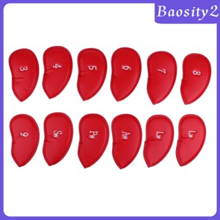 [Baosity2] ผ้าคลุมหัวไม้กอล์ฟ หนัง PU กันน้ํา หลายสี 12 ชิ้น