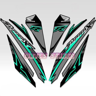 สติกเกอร์รูปลอก สีดํา สําหรับติดตกแต่งรถจักรยานยนต์ Honda Supra x 125 fi 2018 tosca tosca