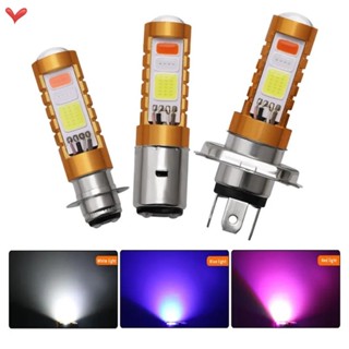 หลอดไฟสปอตไลท์ LED P15D H4 H6 BA20D 12V 3 สี สําหรับรถจักรยานยนต์ สกูตเตอร์ 1 ชิ้น OYTH