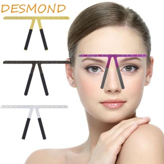 Desmond ไม้บรรทัดโลหะ 3D ลายฉลุ ใช้ซ้ําได้ แม่นยํา ใช้ง่าย สําหรับสักคิ้วถาวร