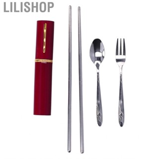 Lilishop 3Pcs    Stainless Steel Portable Pen Holder Outdoor