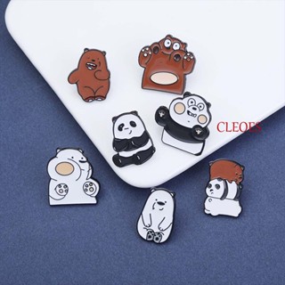 Cleoes We Bare Bears เข็มกลัด รูปการ์ตูนหมี สไตล์คลาสสิก เครื่องประดับ สําหรับผู้หญิง