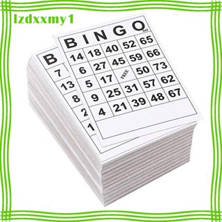 การ์ดกระดาษ BINGO อ่านง่าย 75 ตัวเลข ชิปโต้ตอบ กิจกรรมของเล่น 40 ชิ้น