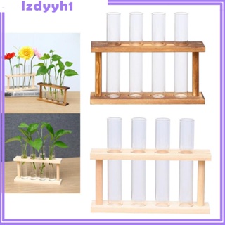 [JoyDIY] แจกันแก้วไม้ 4 ช่อง แบบแขวนผนัง สําหรับบ้าน และสวน