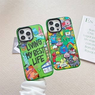 Casetifg Living My Beat Life เคสโทรศัพท์มือถือ ซิลิโคนนิ่ม TPU กันกระแทก ลายกลิตเตอร์ สําหรับ iPhone 12 13 14 15 Pro Max 11 Pro Max