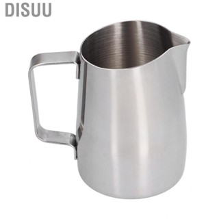 Disuu 400ml 304 Stainless Steel Coffee Jug Oblique Mouth  Frothing for Home Kitchen