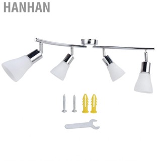 Hanhan E14 Spot Lamp Holder 90°Rotating 4 Head Glass Base Fit For Wall Ceiling