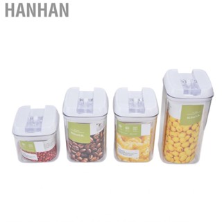 Hanhan 4Pcs Kitchen Storage Box Transparent Multifunctional Sealed Jar For BS