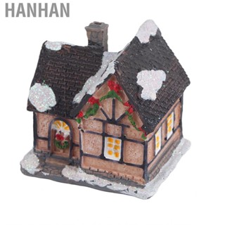 Hanhan Entatial Christmas Village Set Houses Holiday Ornament Resin